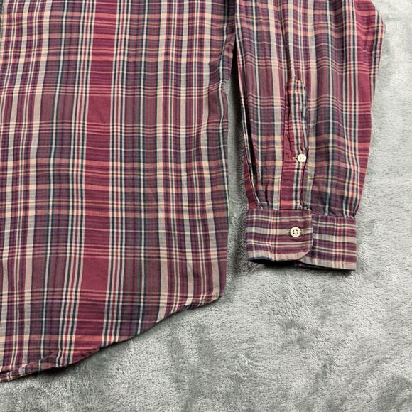 Ralph Lauren Long Sleeve Plaid Shirt Mens XXL Red Casual‎ Button Down Oxford - Picture 4 of 14